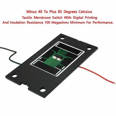 Minus 40 To Plus 85 Degrees Celsius Tactile Membrane Switch With Digital Printing And Insulation Resistance 100 Megaohms Minimum For Performance