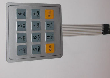 Eco Friendly 16 Keys Textured PC Flexible Touch Screen Membrane Switch Panel