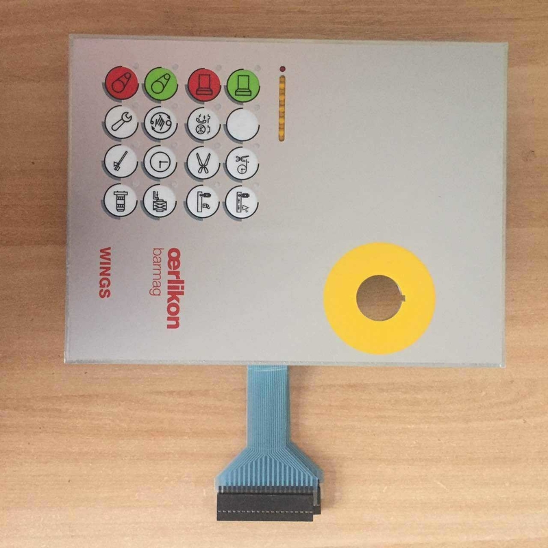 Silk Printing / Digital Printing Membrane Switch Keyboard With 3M Adhesive