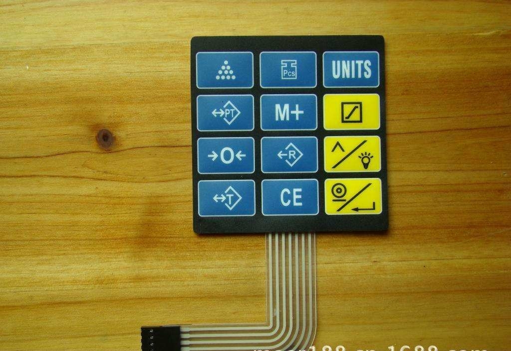 Silk Printing / Digital Printing Membrane Switch Keyboard With 3M Adhesive